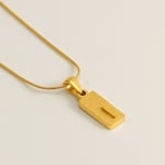 Gold color / 1 Piece Simple Series Hip-Pop/Rock Letter I Stainless Steel  Gold Color Unisex Pendant Necklaces Picture9